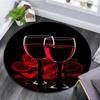 Rose And Wine Round Rug Soft Thickened Kitchen Floor Mat Waterproof Non-slip Oil-proof Floor Mat Runner Rug