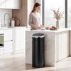 50L Automatic Motion Sensor Rubbish Bin with Fingerprint Resistant, Stainless Steel, Black