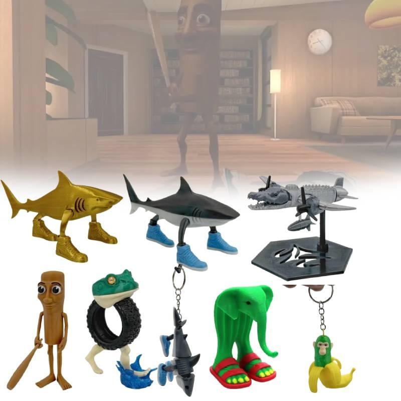 Action Tungtungtung Sahur Figure Cartoon Model Toy Decoration Doll Gift Children