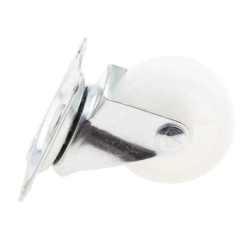 1/2/4Pcs Heavy Duty Furniture Roller White Nylon Rubber Swivel Casters Durable Caster Wheel