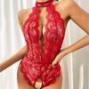 Ladies Erotic Lingerie Sexy Backless Lace Hollow Set Without Steel Rings