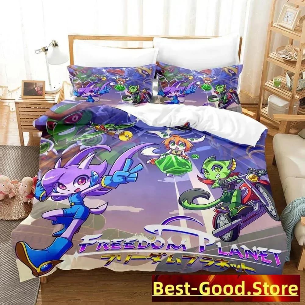 3d Cartoon Game Freedom Planet Bedding Set Printed Bed Set With Pillowcase Bed Duvet Cover Soft Queen King Size Bedclothes Home