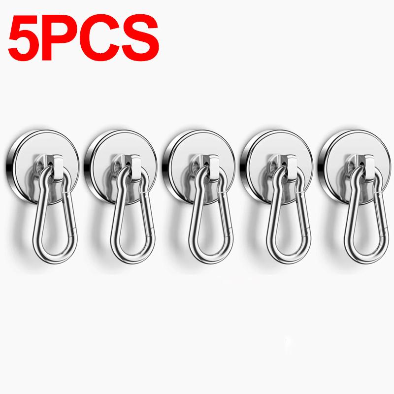 

10/1 шт. Крепкие неодимовые магнитные крючки, вращающиеся на 360°, карабин, магнитное кольцо, брелок, крючок для дома, кухни, ванной комнаты, вешалки