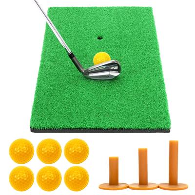 Tapete de Golfe GolfStyle Tapete de Prática de Golfe Prática ao Ar Livre Interna Swing Prática de Swing Driver Ferro Grama Artificial SBR 30 x 60cm Tee de Golfe Bola de Golfe P Set