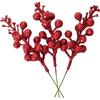 5/10Pcs Christmas Decor Artificial Glitter Berry Artificial Flower Bouquet Christmas Tree Decor Home New Year 2026 Navidad Decor