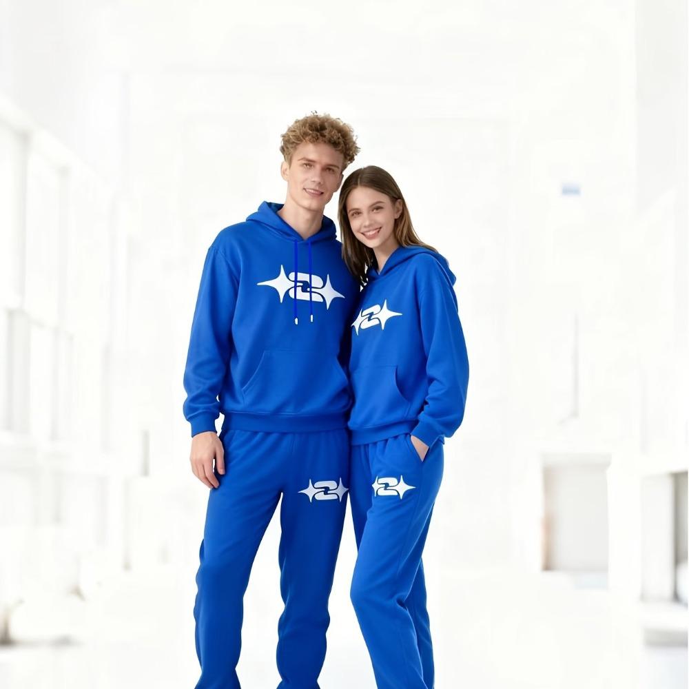 

Grass Logo Black Sports Suit, Street Hoodie and Jogging Pants with Geometric Patterns, Regular Fit, Minimalist Street Fashion Trend XL