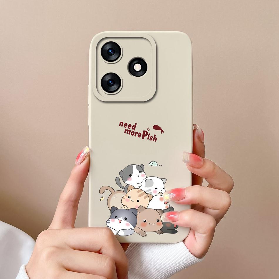 For Tecno Spark 10 Pro 10C Cases Cartoon Liquid Silicone Full Protection Cover For Tecno Spark10 4G 5G 10Pro 10 C Bumper Funda