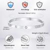 Stylish Men's Bangles,Wateproof Silver Color Stainless Steel Bangle Bracelet,Anniversary Valentine's Day Birthday Gift