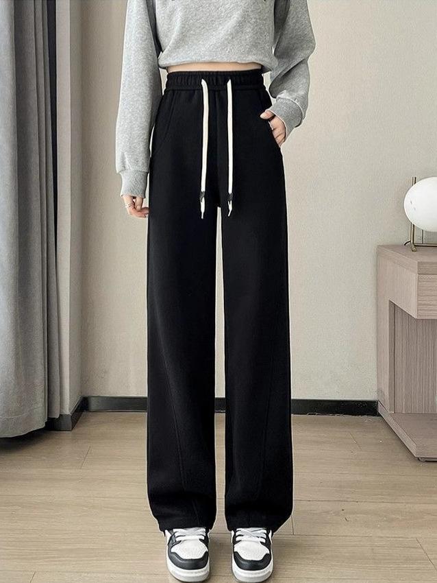 High Waist Narrow Leg Women's Banana Pants - Versatile Draping Sweatpants for Spring & Autumn Seasons
