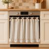 Pastoral Style Kitchen Stove Cover Skirt Handmade Stove Decor Valance Cabinet Curtain  Small Window