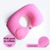 Press-type Inflatable U-shaped Pillow - Portable U-shaped Aircraft Neck Support Pillow - Travel Must-have - Sleeping Cervical Pillow