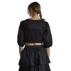 Glamorous Womens/Ladies Twisted Knot Front Puff Sleeve Crop Top