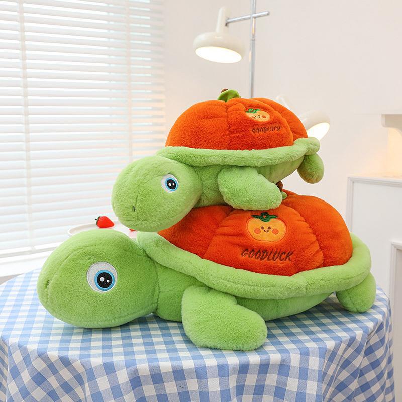 Good Persimmon Turtle To Little Turtle Plush Toy Doll Cute Sleeping Pillow Doll Children Girl Doll Gift