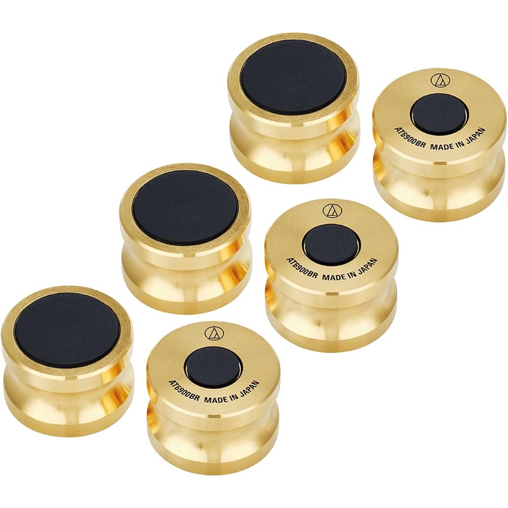 Audio-Technica AT6900BR Hybrid Insulator Speaker Spike Insulator 3 Layer Construction 6 Pcs 1 Pai...