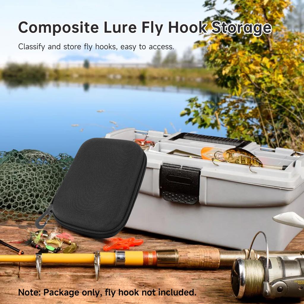 Fly Fishing Lure Box EVA Bait Tackle Storage Bag Double-Sided Design for Easy Access   Hook Holder