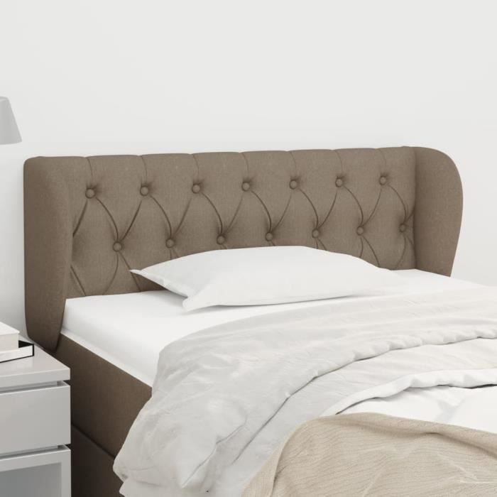 VidaXL Headboard with Ears Taupe 103x23x78-88 Cm Fabric3117474
