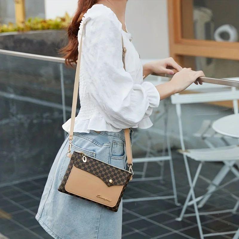 Women's Leather Fashion Shoulder Crossbody Bag Coin Purse Multi-function Handbag