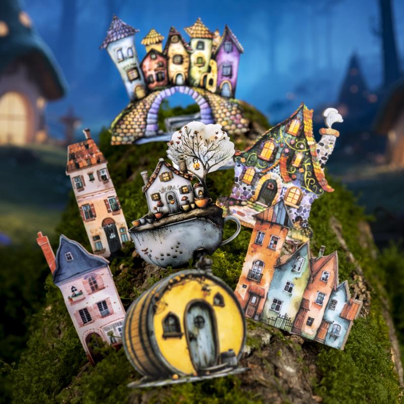 Journal GO 50pcs Weird Cottage House Collage Sticker Vintage Castle Landscaping Material Creative DIY Journal Stationery