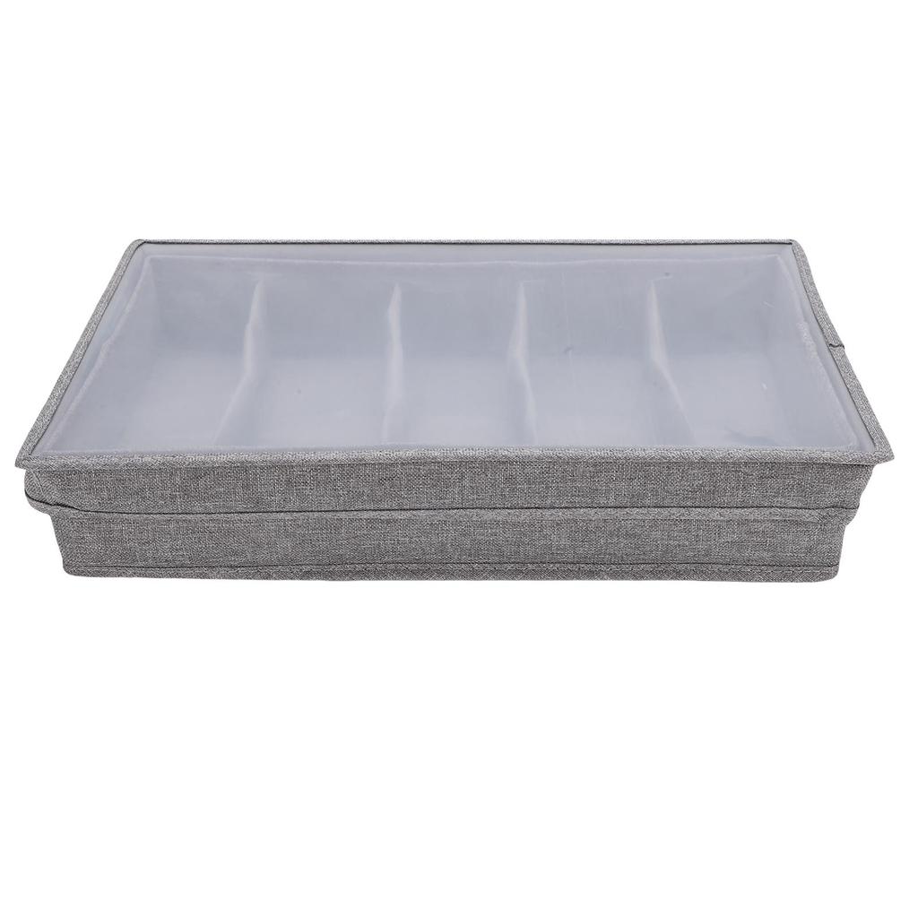 Flatware Utensil Storage Case Silverware Storage Box with Dividers 5 Compartment Flatware Storage Case with Handles