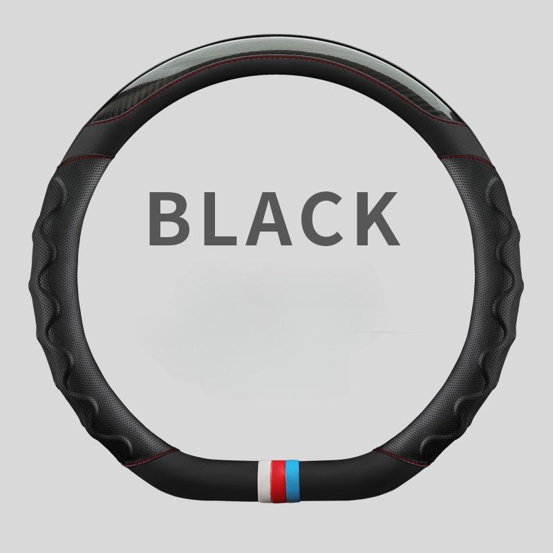 Carbon Fiber Leather Steering Wheel Cover 38CM Universal Car Steering Wheel Case Auto Supplies Non-slip Car Steering Wheel Cover