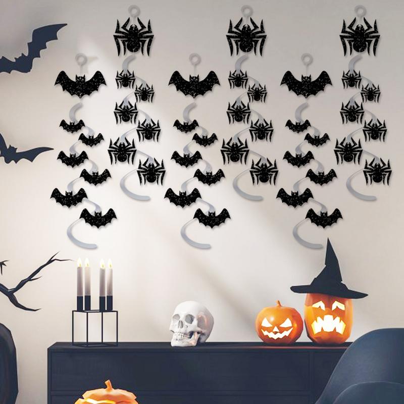 

Wind chimes Halloween fun spider wind chimes festival bat spider wall pendant garden hanging wall чёрный