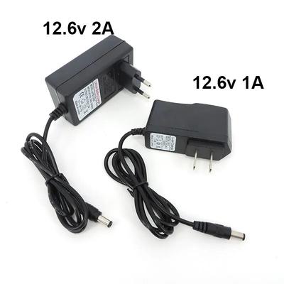 AC DC 12,6 V 1A 2A Ladegerät 12 V Volt Power Wandadapter 5,5*2,5 MM 12,6 V 2 A Für 18650 Lithium-Akku EU US UK AU Stecker