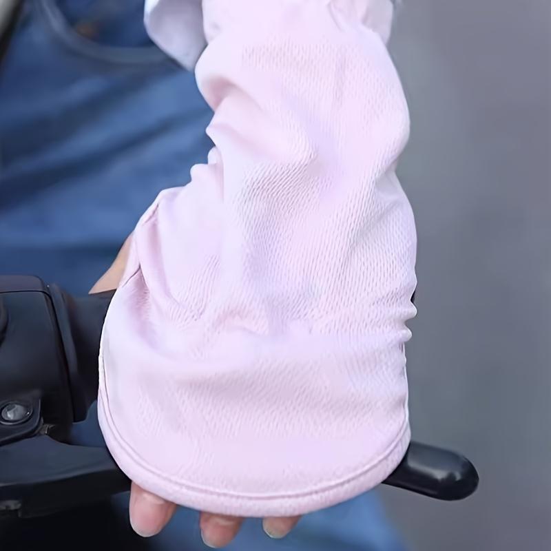 Women's Sporty Gloves Lightweight Breathable Elastic Fit Pastel Pink for Cycling Outdoor Activities & Summer Sun Safety, Clothing