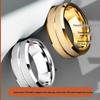 Men's Hip-Hop Titanium Steel Pinky Ring - Trendy Brushed Stainless Steel Jewelry