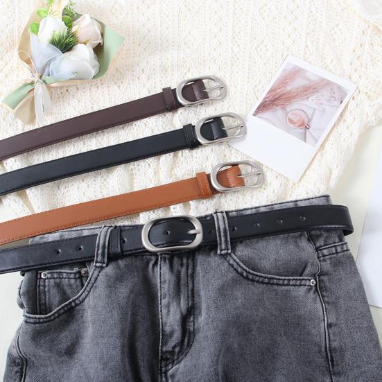 Imitation Leather Women Belt Adjustable Length Pin Buckle Waistband Dress Shirt Tops Belt Fashion Accessories