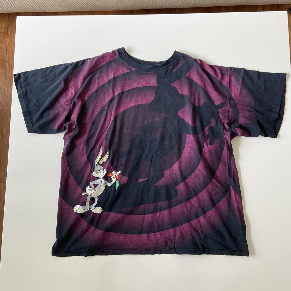 

Vintage 1992 Wild Oats Bugs Bunny Shadow TShirt Mens XL Looney Tunes AOP Tee Unisex T-Shirt XXXXL