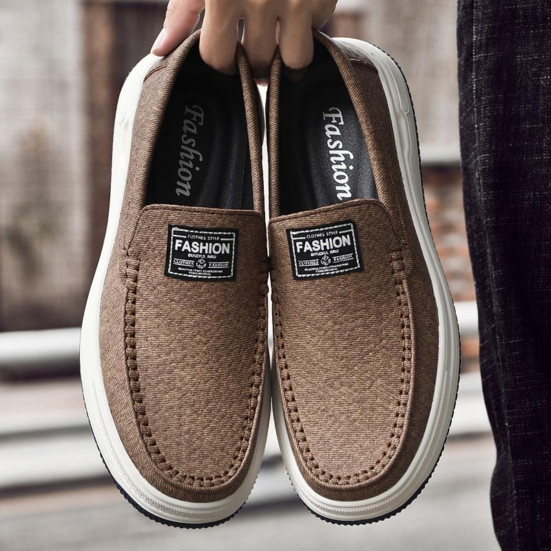 Genuine Leather Mens Loafers Fashion Handmade Moccasins Solid Color Slip on Flats Ultra-light Oled Man Boat Shoes Driving Shoes