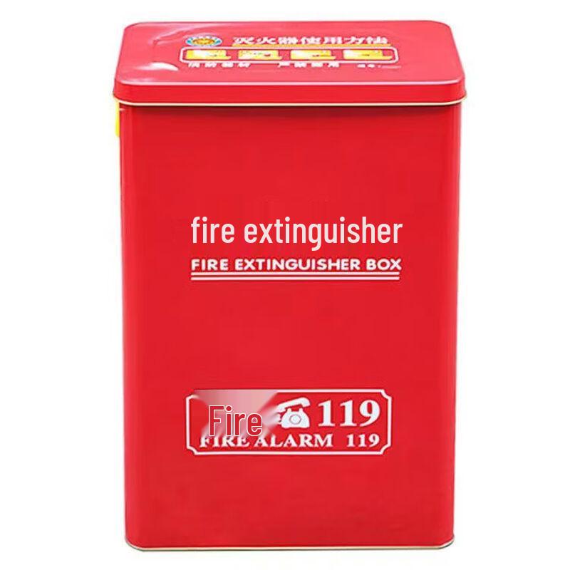 Red Round Corner Fire Extinguisher Box