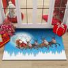 Merry Santa Holiday Design Doormat Durable Foot Mat for Festive Home Decor Hall Kitchen Living Room Bedroom Entry Mat