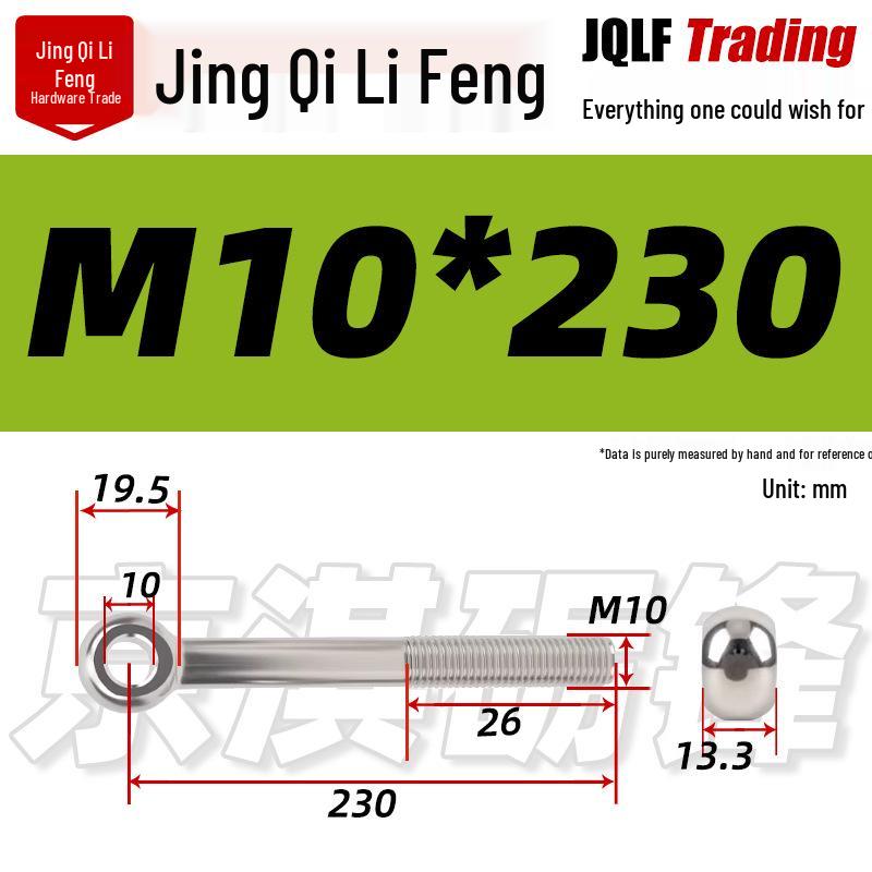 Stainless Steel GB798 Eye Bolt, Full Series M5-M16