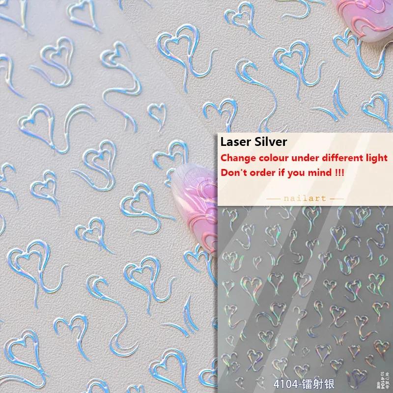 1pcs New 5D Bronzing Punk Moon Nail Art Charms Gothic Star Adhesive Slider Press on Nail Decoration Decals Accessories DIY