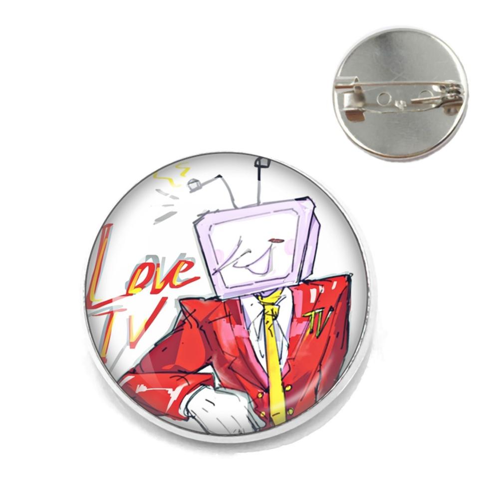 Deltarune Game Character Funny Meme Metal PinsTenna Glass Brooch Badges Accessories Pins Gamer Fans Friends Jewelry Gift