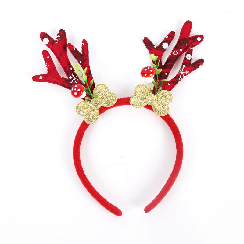 Christmas Antler Headband with Bells for Adults & Children – Festive Holiday Party Accessory