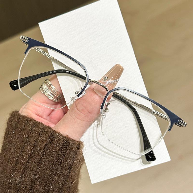 New Style Of Men And Women Versatile Glasses Metal Glasses Frame Face Decoration Flat Light Glass Myopia Glasses Frame MH95