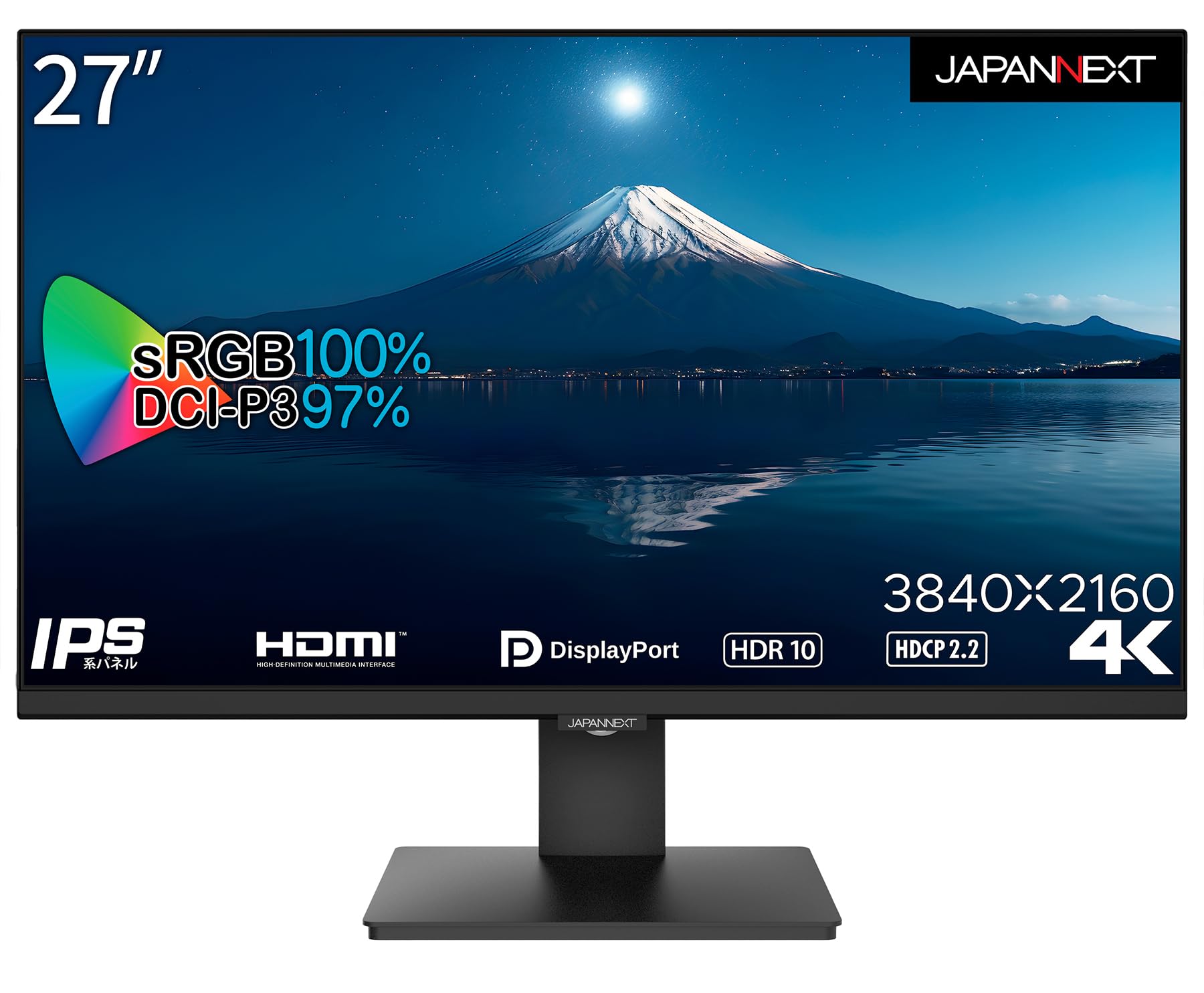 

JAPANNEXT 27 inch monitor 4K UHD 3840x2160 resolution IPS display (HDMIDisplayPortBuilt-in speakerVESA compatibleBlue light cut) JN-IPS2708UHDR