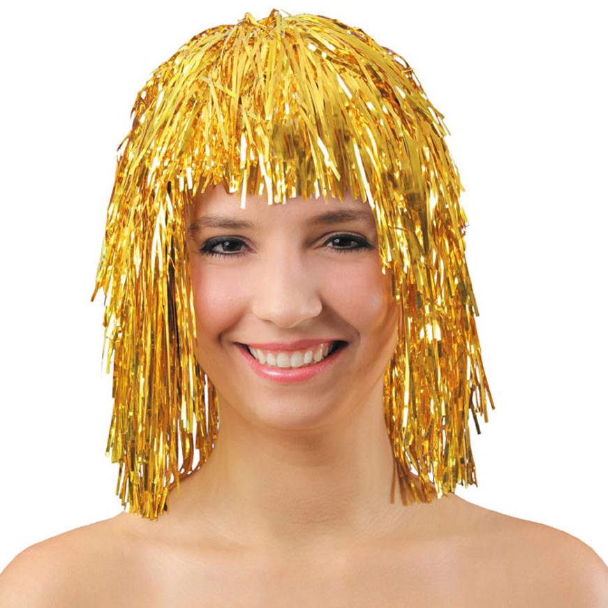 Gold Foil Wig, 1 Piece