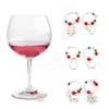 Table Decoration Xmas Marker Christmas Pendants Christmas Decoration Party Accessories Wine Rings