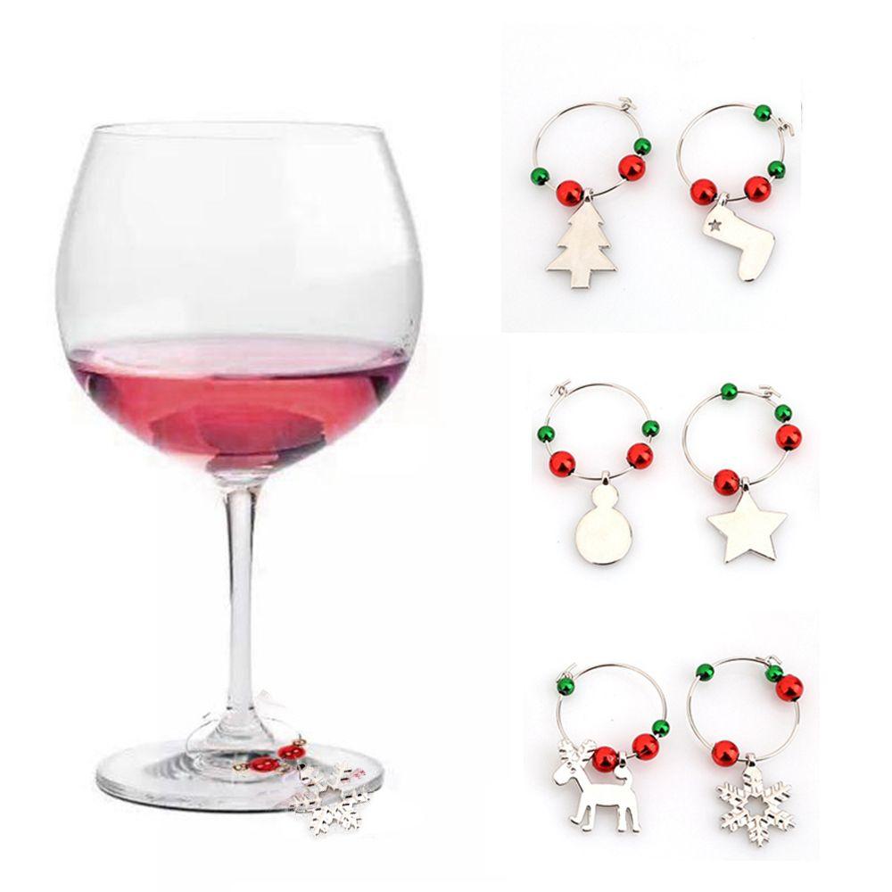 Table Decoration Xmas Marker Christmas Pendants Christmas Decoration Party Accessories Wine Rings