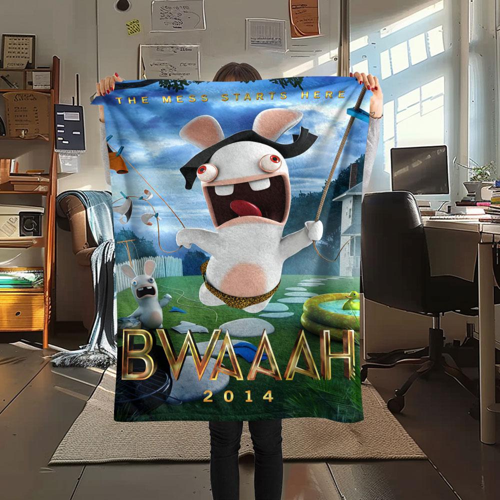 1PC Rabbids Invasion Bliss Blanket, High quality Comfortable for All Seasons, Home Decor, Warmth and Comfort