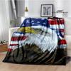 3D Eagle Printed Blanket Picnic Blankets Flange Warm Blanket Soft and Comfortable Blanket Bed Linings Birthday Gift