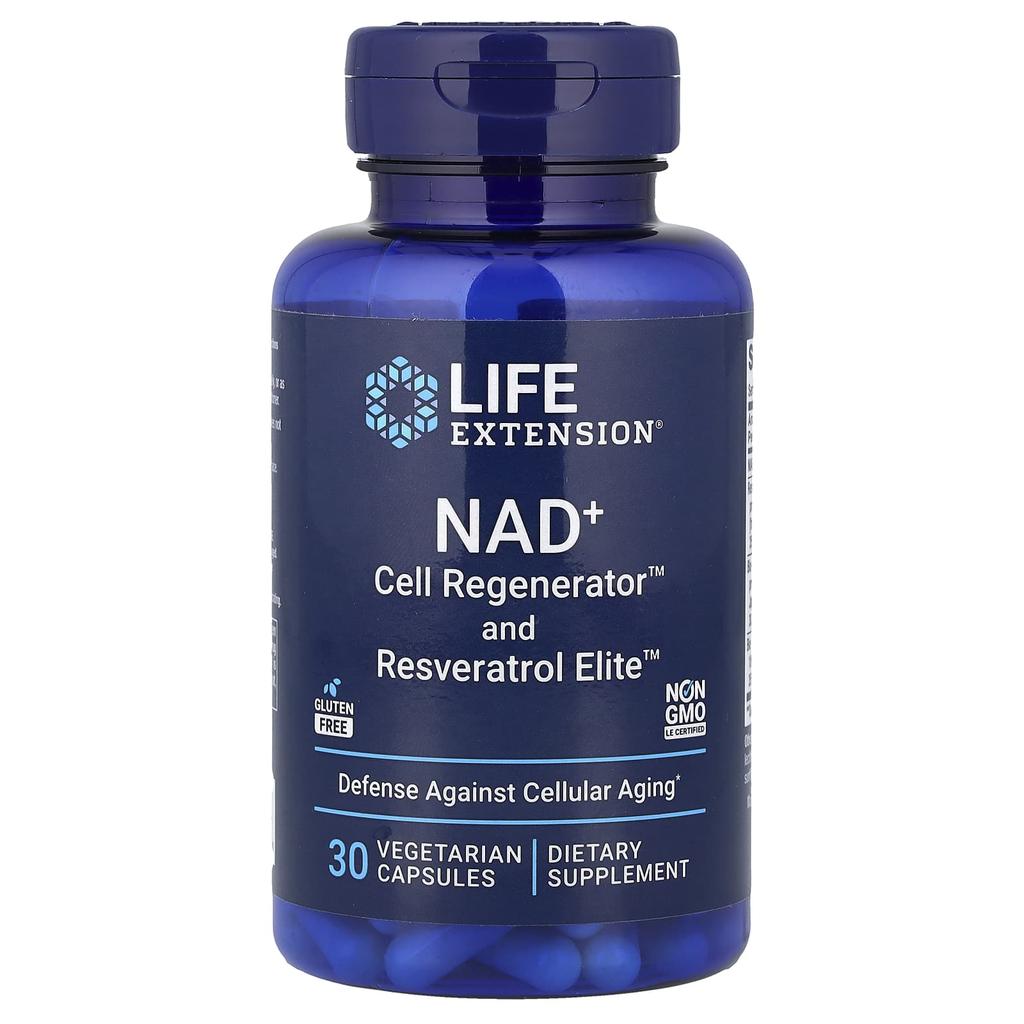 Nad+ Regenerace buněk a Resveratrol, Niagen Nikotinamid Ribosid, Zeleninové kapsle 30