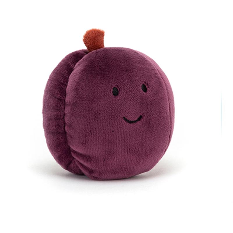 JELLYCAT Fun Food Series Fruit Delicious Plum Cute Doll Plush Doll 6cm Tall
