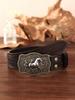 European American Cowboy Style Leather Belt - Unisex Casual Fashion