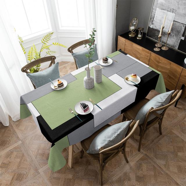 

Желтая мозаика цвет абстрактное искусство водонепроницаемая скатерть свадебный декор дорожка для стола кофейный обеденный декор крышка стола 4pcs 33x48 Table mat