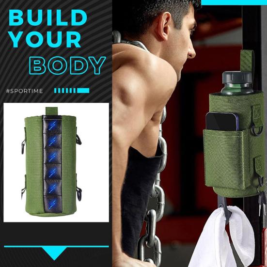 Magnetic Water Bottle Pouch Adjustable Strap Water Bottle Holder Water Bottle Carrier Bag for Outdoor Sports And Gym