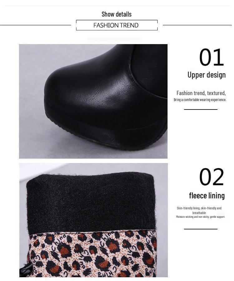 2021 Podzim/Zima Korejské Boty na Vysokém Podpatku Šněrovací Nadkolenky Dámské Martensky